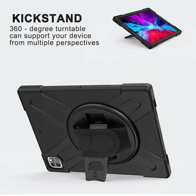 For iPad Pro 11" 12.9" inch 2020 Rotating Stand Case Cover w Hand Shoulder Strap