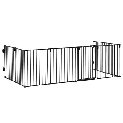 Pet Safety Gate 8-Panel Playpen Fireplace Christmas Tree Fence Stair Barrier