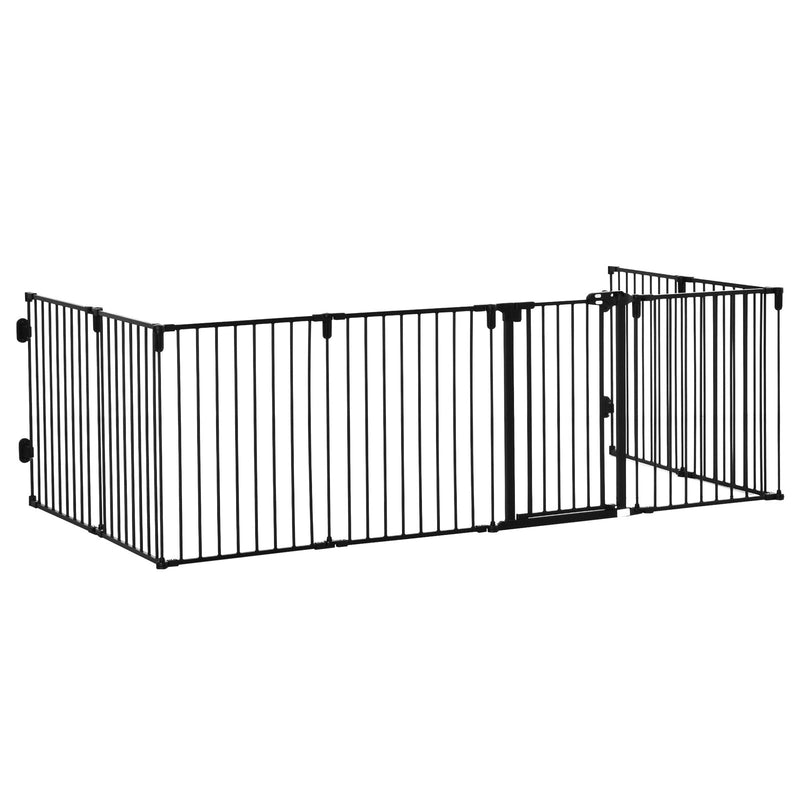 Pet Safety Gate 8-Panel Playpen Fireplace Christmas Tree Fence Stair Barrier