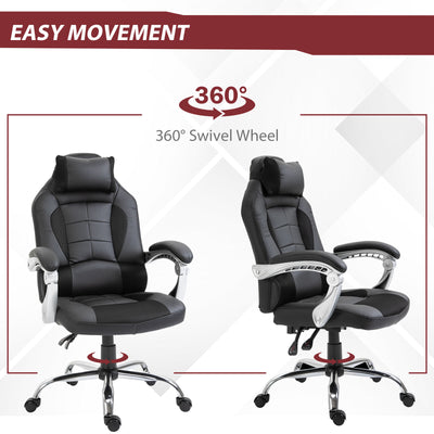 Office Chair Ergonomic Executive Swivel Racing Style Recliner Gaming Chair Black