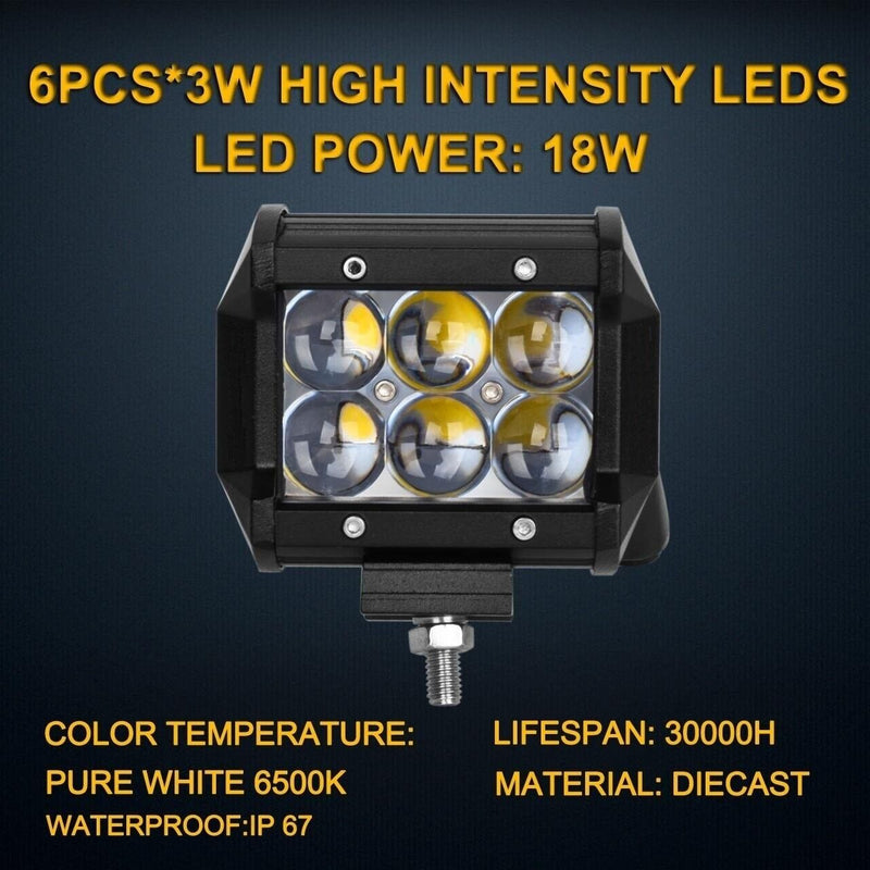 title" content="2X 4inch 30W CREE LED Work Light Pod 10V30V Truck UTE Offroad Flood Reverse Lamp"