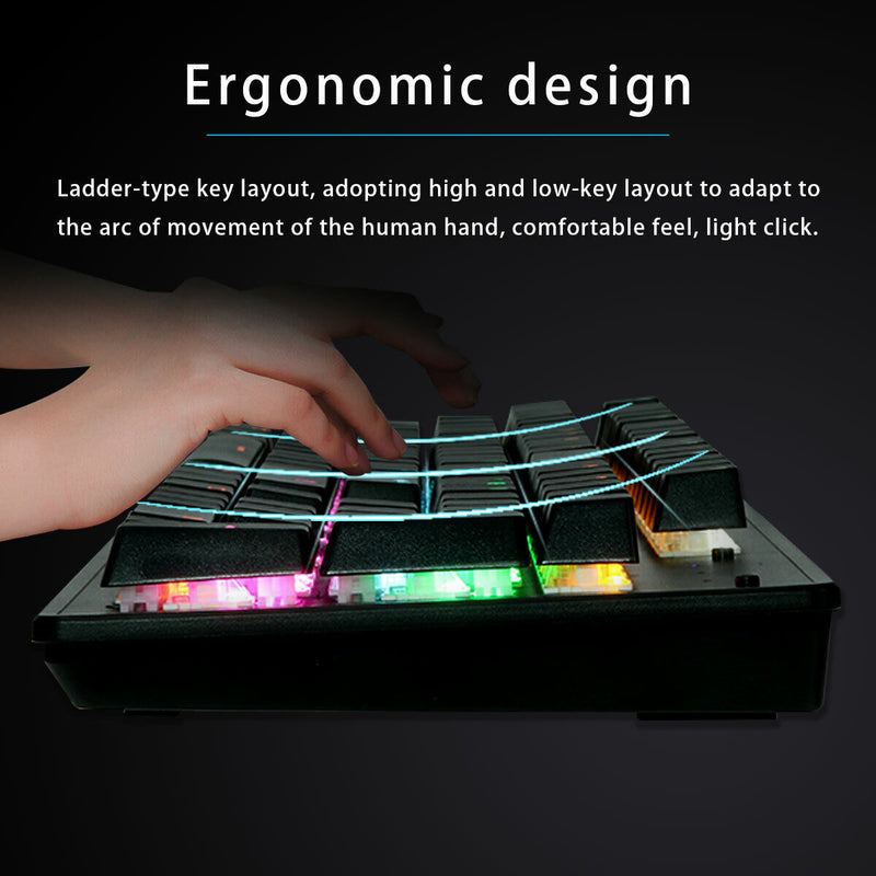 Detachable & Ergonomic Mechanical Keyboard and Mouse Combo RGB Gaming 104 Keys