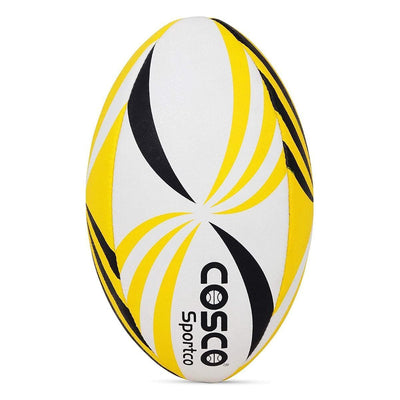 Standard Rubber Synthetic Durable Rugby Ball With Needle Toss &amp; Kick PracticeCA