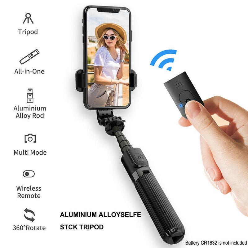 32" Extendable Selfie Stick Tripod with Bluetooth Remote for Cell Phone & Camera