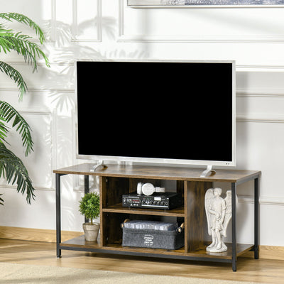 TV Stand for 55 Inches TVs Media Cabinet with Open Storage Shelf &amp; Cubby