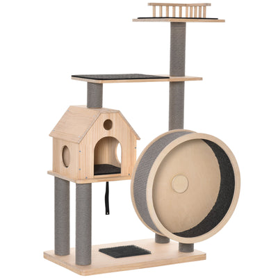 Feline Fun Activity Tower w/ Elevated Sleeping Perches &amp; Roomy Interior Condo 842525198585