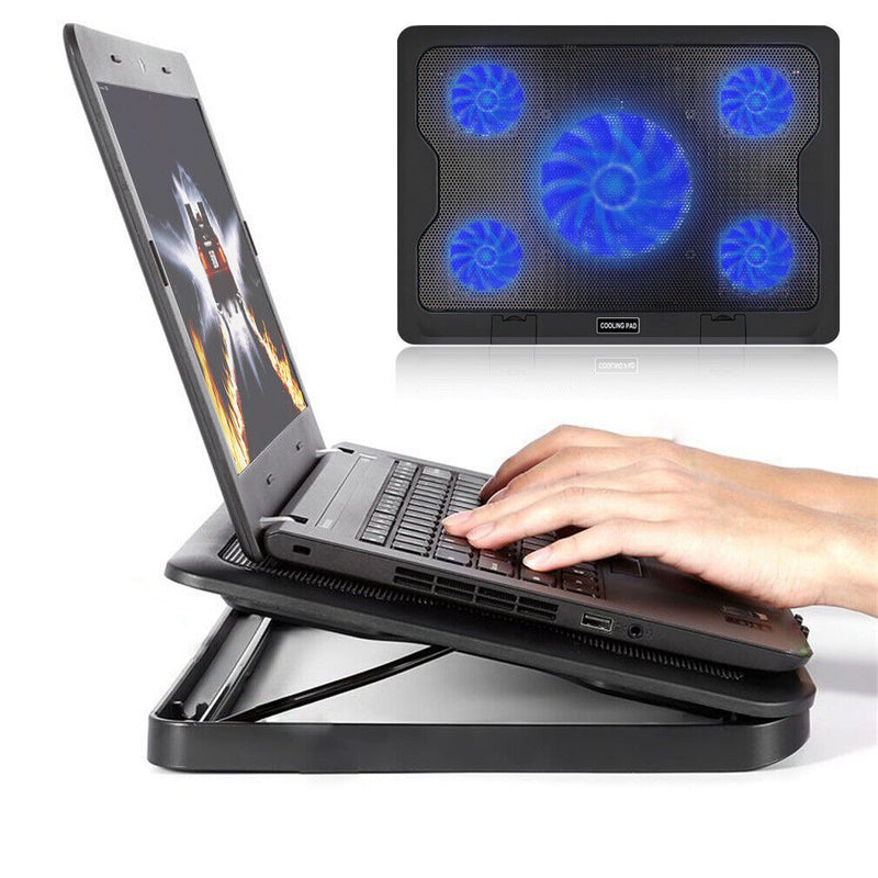 Laptop Cooling Fan Pad Cooler Mat for 13 15 17 inch Gaming Notebook With USB Hub