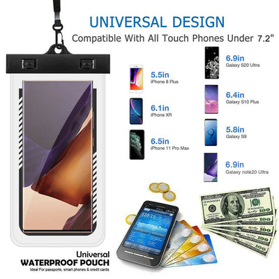 Universal Waterproof Phone Case Dry Bag for Samsung Galaxy S21 20 10 Note 20 Lot