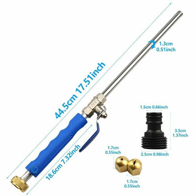 2-In-1 Hydro Jet High Pressure Power Washer Spray Nozzle Gun Water Hose Wand