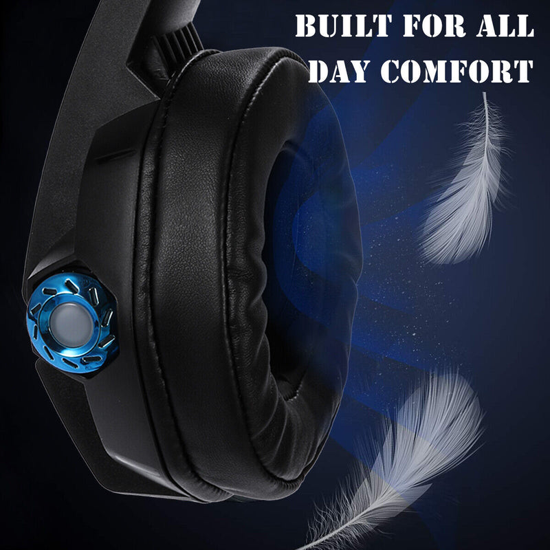 Gaming Headset with Rotatable, Noise Reduction Mic (Over-Ear And LED Lighting)