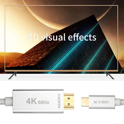 6FT USB C to HDMI Adapter Cable Supports 4K@60Hz for iPad Air 4th,Pro 11"/12.9"