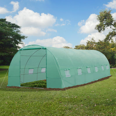 26.2&apos; L Walk-in Greenhouse Growing House Ventilation Large Outdoor Premium Steel