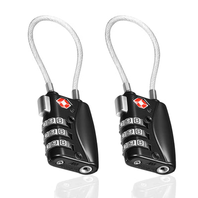 Mini & Lightweight Cable Locks Padlock TSA Approved Luggage Heavy Duty Lock