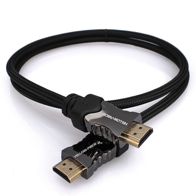 YELLOWPRICE HDMI 2.1 8k 4k Braided Cable - 120Hz 60Hz HDCP 2.2 eARC 3D, 10FT/3M