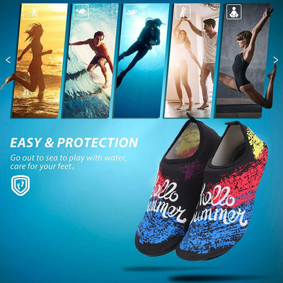 1/2 Pairs Slip-on Quick Dry Water Sports Shoes for Pool Beach Surf Walking Water