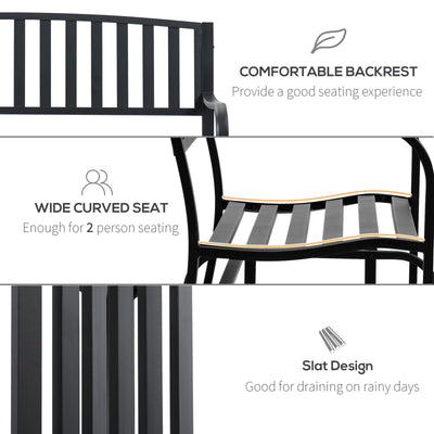 Patio Garden Glider 2 Person Outdoor Porch Gliding Chair Yard Furniture