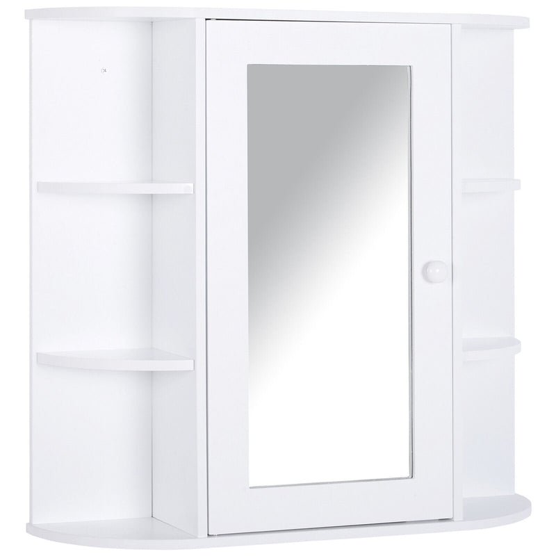 Wall Mounted Bathroom Medicine Cabinet Storage Organizer with Mirror Door