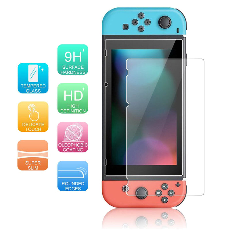 Nintendo Switch Lite Protective Accessories-Clear TPU Case+Tempered Glass+6xCaps