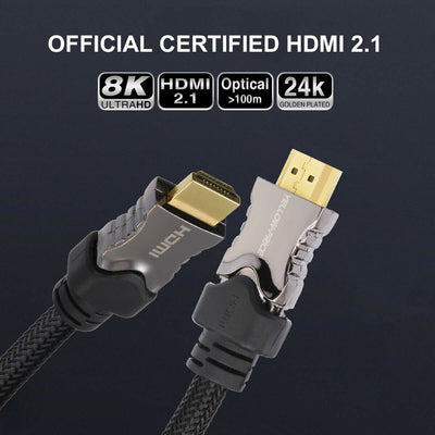 Luxury 2.1 HDMI Cable 8K Ultra High-Speed 48Gbps Lead for Laptop PC HDTV - 1.5FT
