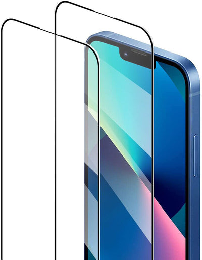 [2-Pack] 3D Curved Edges Tempered-Glass Film Case-Friendly for iPhone 13/13 Pro