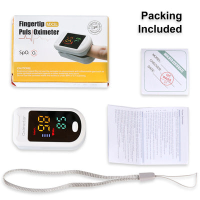 Pulse Oximeter Fingertip Blood Oxygen SpO2 Monitor PR PI Heart Rate w/ Lanyard