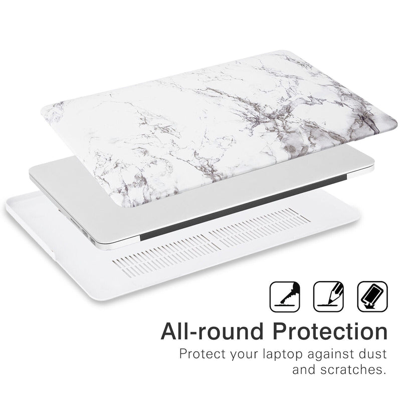 MacBook Pro 13" A2289/A2251/A2159/A1989/A1706 Plastic Hard Shell (White Marble)