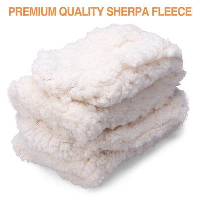 Thick Knit Sherpa Fleece Lined Thermal Fuzzy Slipper Socks With Grippers, Unisex