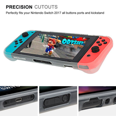 For Nintendo Switch Lite 2019 Soft TPU Case Anti-Scratch Protective Cover+Glass