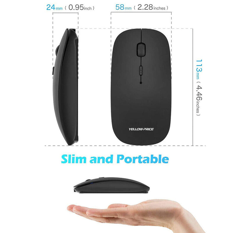 2.4G Rechargeable USB C Wireless Mouse Quiet Clicking for Type-C Laptop, MacBook