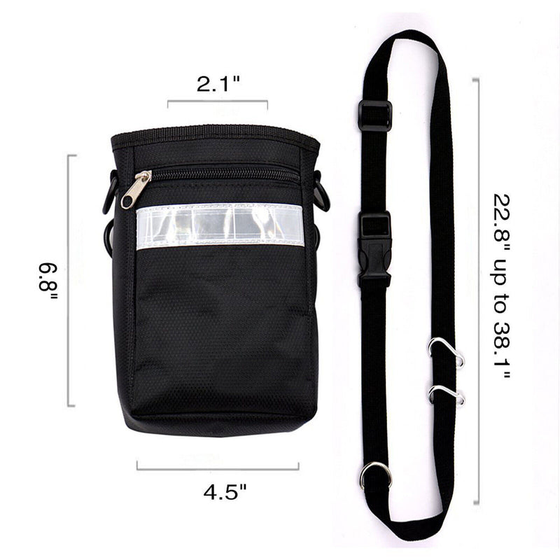 [High-Quality] Black Dog Treat Training Pouch W/ Adjustable Shoulder Strap Belt