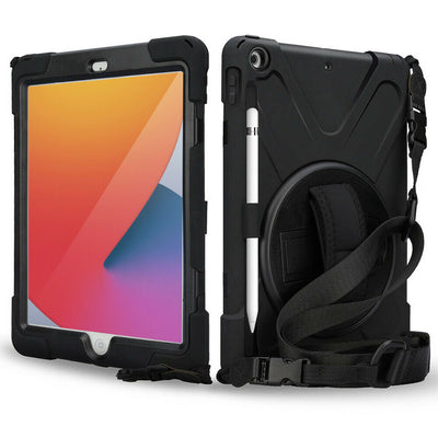 For Apple iPad 5, 6, 7, 8th Heavy Duty Shockproof Durable Rugged Protective Case