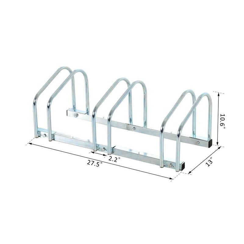 Bike Parking Stand Floor Wall Mount  Storage Locking Rack Holder Outdoor Steel