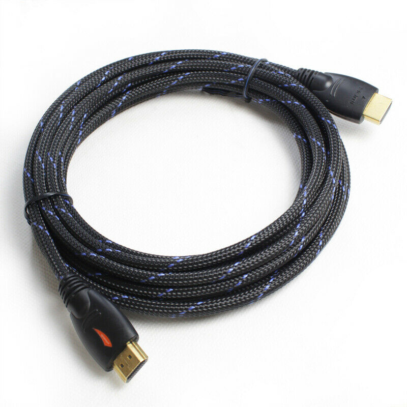 1080P HDMI Cable v1.4 High Speed 3D 30ft Long Wire Cord Braided With Ethernet CA