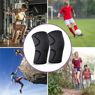 Breathable & Anti-Slip Knee Compression Sleeve Brace for Running, Arthritis, ACL