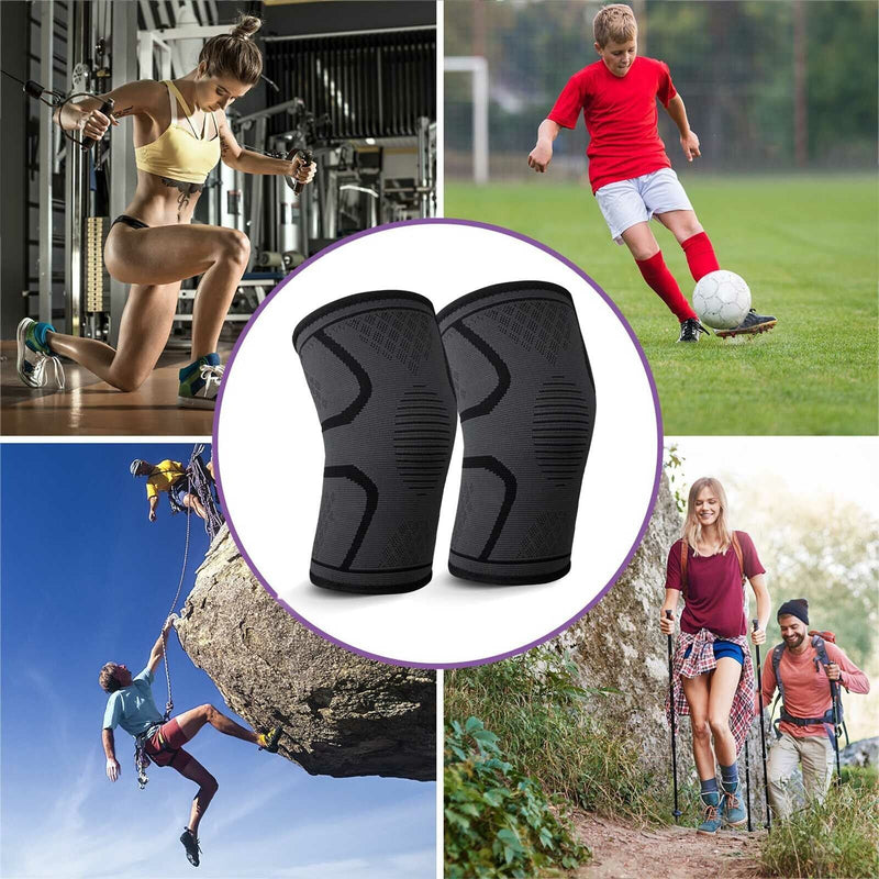 Breathable & Anti-Slip Knee Compression Sleeve Brace for Running, Arthritis, ACL