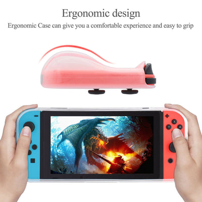 3 IN 1-[Soft TPU Case Cover+Tempered Glass+6Pcs Thumb Caps] for Nintendo Switch