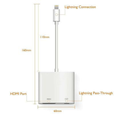 [Apple MFi Certified] Lightning to Digital AV Adapter for iPhone, iPad, iPod CA