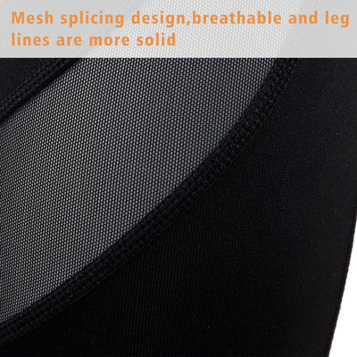 Women's Breathable High Waisted Compression Gym Leggings Pants with Side Pockets