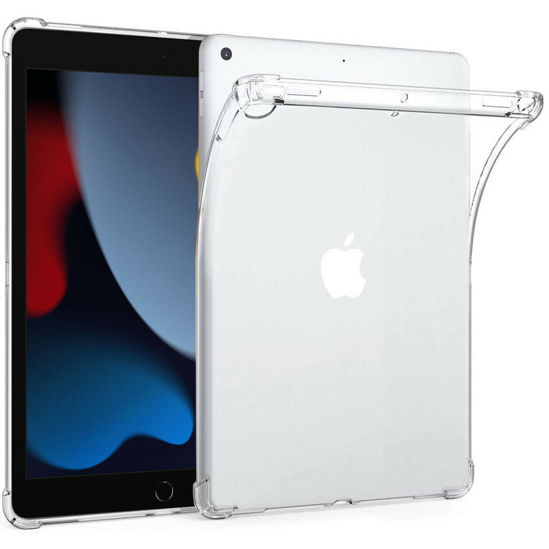 Shockproof Clear TPU Case Back Cover+Screen Protector for iPad 10.2 9th Gen 2021