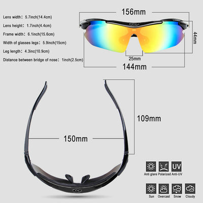 PRO Sports Sunglasses Cycling Sun Glasses for Running/Golf/Fishing/Cycling CA