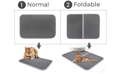 Cat Litter Mat Anti-Tracking Mat Honeycomb Double Layer Waterproof Urine Proof