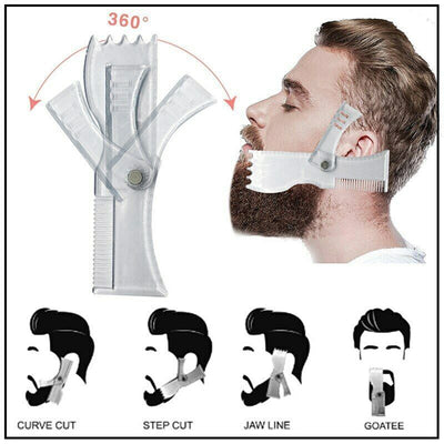 Trimming Comb Men Beard  Shaping Tool Styling Template Shaper Stencil Symmetry