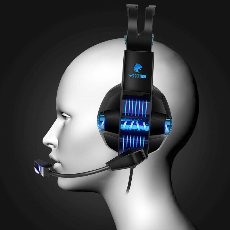 Gaming Headset with Rotatable, Noise Reduction Mic (Over-Ear And LED Lighting)