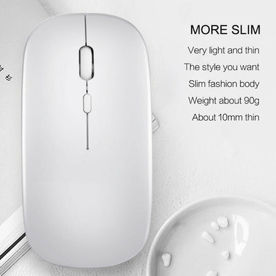 Rechargeable Bluetooth Wireless Mouse, Dual Mode(Bluetooth 5.0 & 2.4G Wireless)