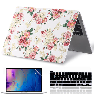 3 IN 1 Vintage Flower Hard Shell & KB Cover & LCD Film for Apple MacBook Pro 13"