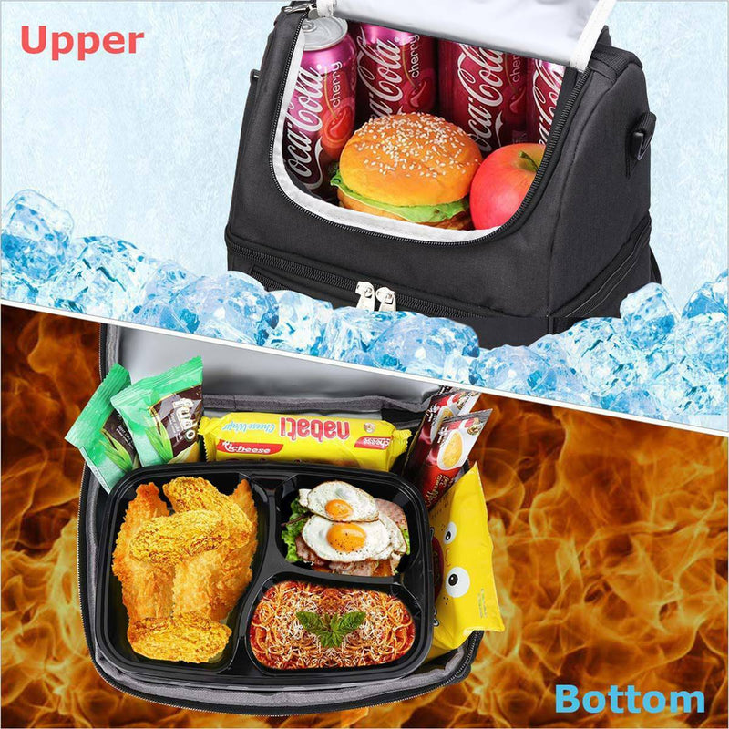 Insulated Leakproof Double Decker Cooler Bag for Trip/ Picnic/ Sports/ Flight