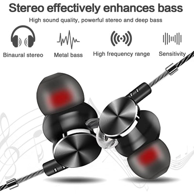 Ergonomic in-Ear Headphone with Magnetic Design & Stereo Sound for Apple Android