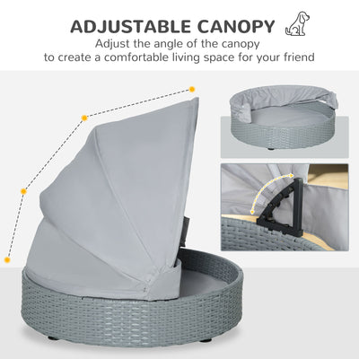 Small Outdoor Dog Bed with Shade, Collapsible Canopy Small Dog Bed, Puppy Bed 196393257388