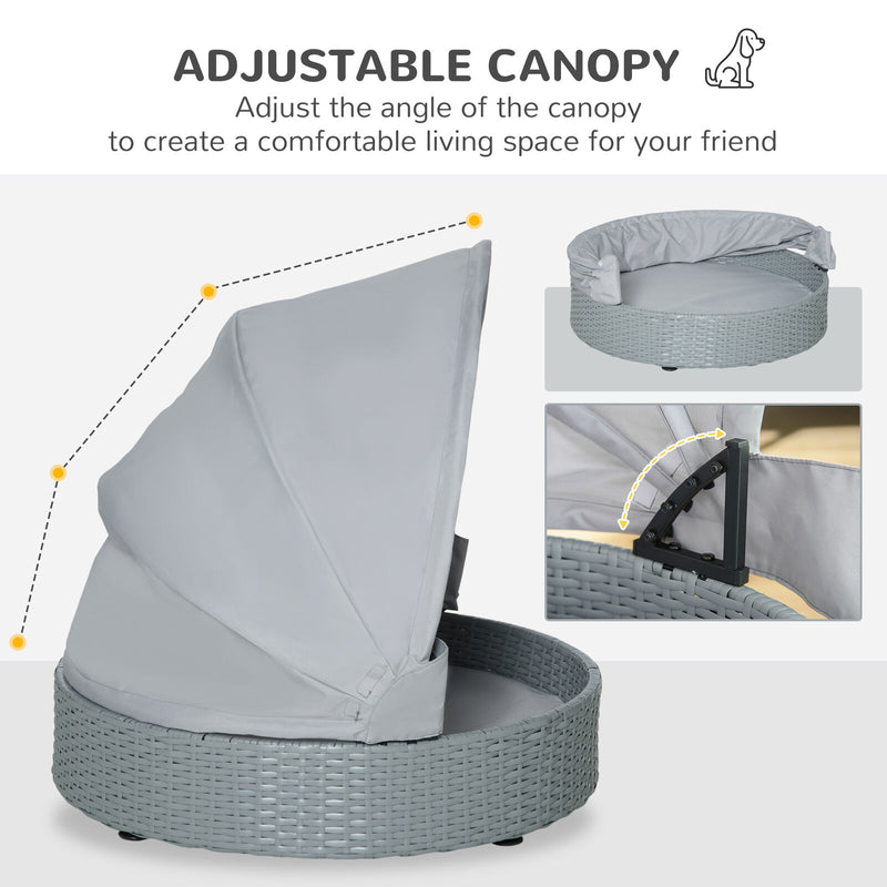 Small Outdoor Dog Bed with Shade, Collapsible Canopy Small Dog Bed, Puppy Bed 196393257388