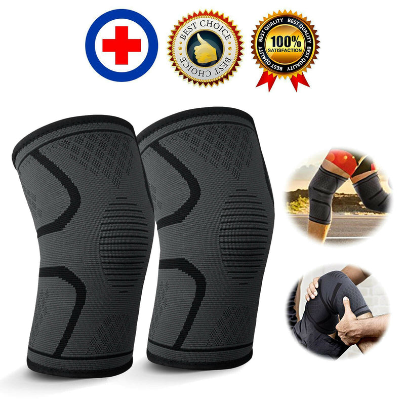 2 Pack Knee Compression Sleeve - Knee Brace for Knee Pain for Men & Women CA